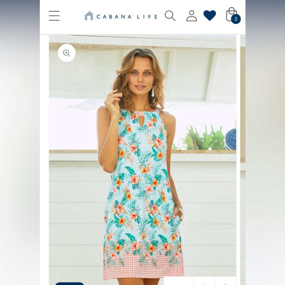 Cabana Life Shift Dress.  NWT.  SPF 50 material.  Gorgeous colors.